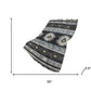 50" X 70" Midnight Silver And Blue Geometric Polyester Woven Plush Throw Blanket