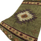 50" X 70" Green Rust And Gold Geometric Polyester Woven Plush Throw Blanket
