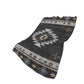 50" X 70" Midnight Gray And Beige Geometric Plush Throw Blanket