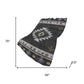 50" X 70" Midnight Gray And Beige Geometric Polyester Woven Plush Throw Blanket