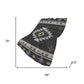 50" X 70" Midnight Gray And Beige Geometric Polyester Woven Plush Throw Blanket