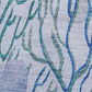 50" X 70" Aqua Ivory And Gray Floral Polyester Woven Plush Throw Blanket