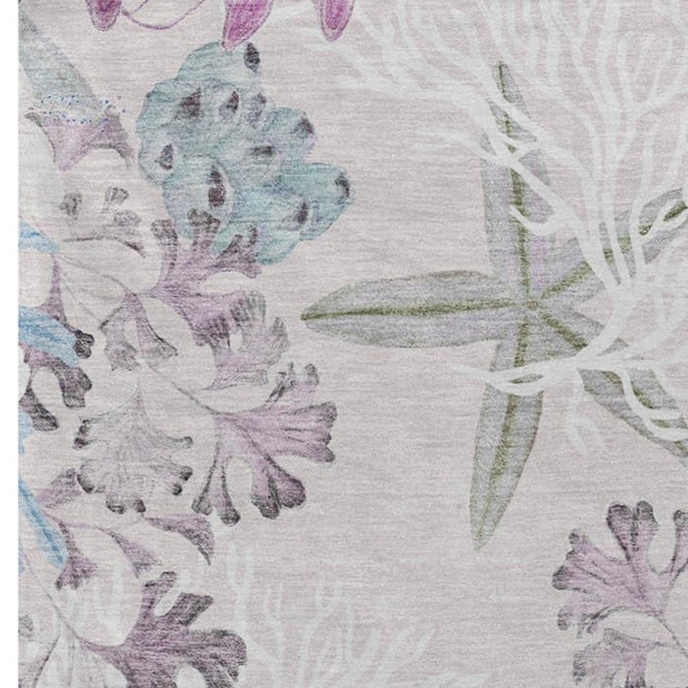 50" X 70" Raspberry Gray And Ivory Floral Polyester Woven Plush Throw Blanket