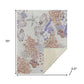 50" X 70" Ivory Plum And Burgundy Floral Polyester Woven Plush Throw Blanket