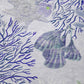 50" X 70" Blue Green And Gray Floral Polyester Woven Plush Throw Blanket