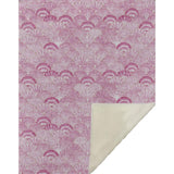 50" X 70" Pink And Ivory Microfiber Animal Print Plush Throw Blanket