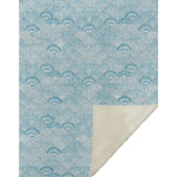 50" X 70" Aqua And Ivory Animal Print Microfiber Plush Throw Blanket