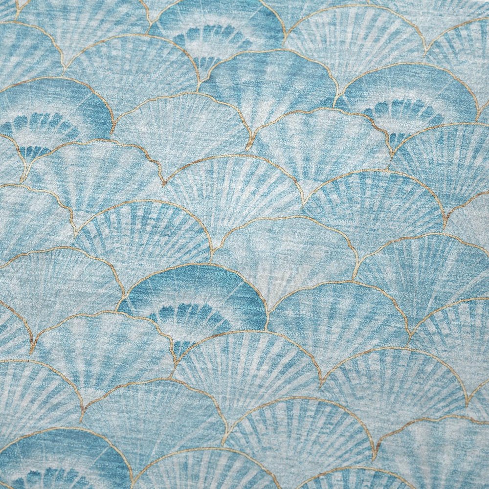 50" X 70" Aqua And Ivory Animal Print Microfiber Plush Throw Blanket