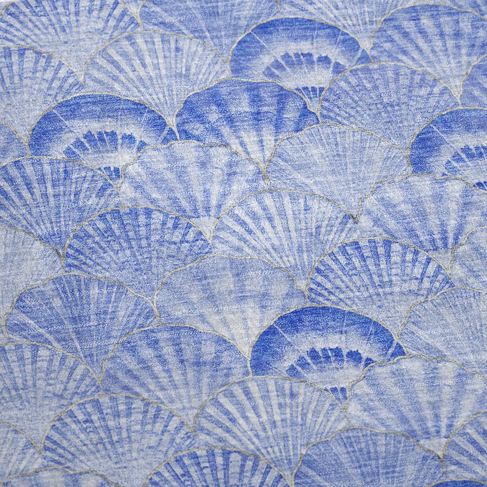 50" X 70" Blue And Ivory Animal Print Polyester Woven Plush Throw Blanket