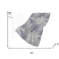 50" X 70" Purple Ivory And Gray Floral Polyester Woven Plush Throw Blanket