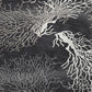 50" X 70" Midnight Ivory And Gray Floral Polyester Woven Plush Throw Blanket