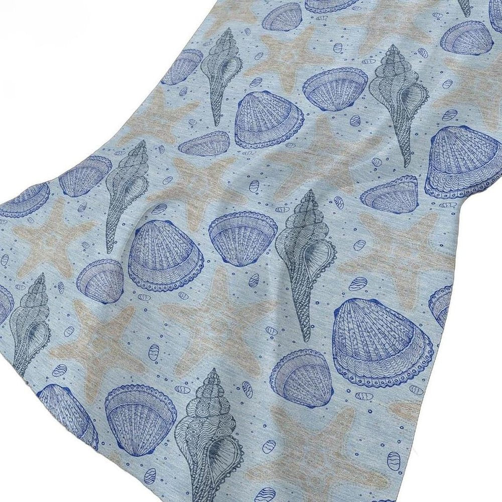 50" X 70" Blue Ivory And Beige Animal Print Polyester Woven Plush Throw Blanket