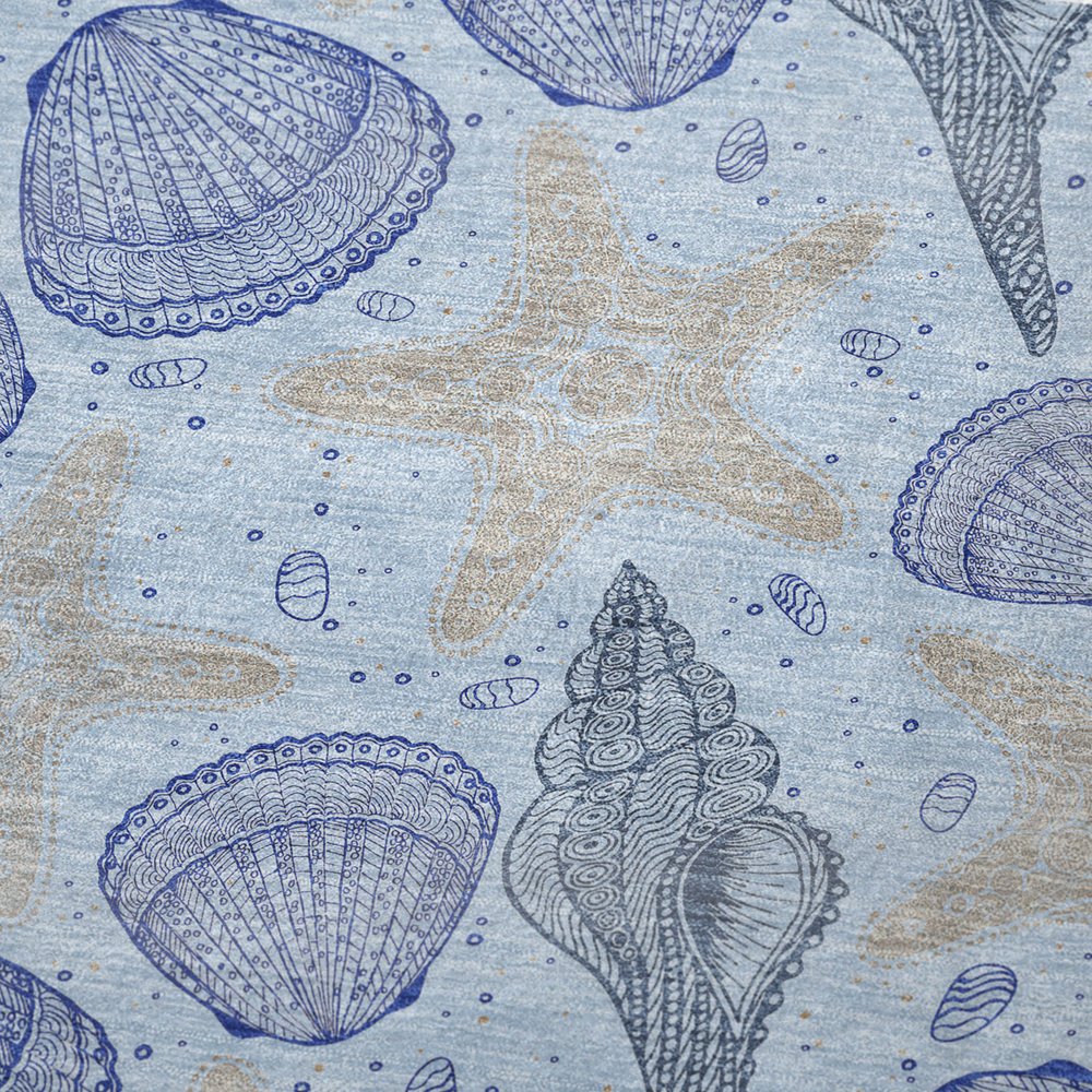 50" X 70" Blue Ivory And Beige Animal Print Polyester Woven Plush Throw Blanket