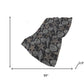 50" X 70" Midnight Gray And White Animal Print Polyester Woven Plush Throw Blanket