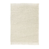 50" X 60" Green And Ivory Striped Cotton Blend Woven Throw Blanket