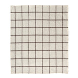 50" X 60" Beige And Brown Checkered Polyester Woven Throw Blanket