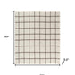 50" X 60" Beige And Brown Checkered Polyester Woven Throw Blanket
