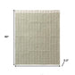 50" X 60" Green And Ivory Striped Polyester Woven Throw Blanket
