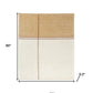 50" X 60" Ivory And Orange Striped Polyester Woven Throw Blanket
