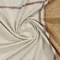 50" X 60" Ivory And Orange Striped Polyester Woven Throw Blanket