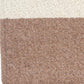 50" X 60" Ivory And Brown Color Block Polyester Woven Throw Blanket
