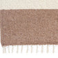 50" X 60" Ivory And Brown Color Block Polyester Woven Throw Blanket
