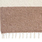 50" X 60" Ivory And Brown Color Block Polyester Woven Throw Blanket