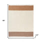 50" X 60" Ivory And Brown Color Block Polyester Woven Throw Blanket