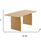 66" Natural Solid Wood Double Pedestal Base Dining Table