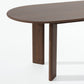 66" Brown Solid Wood Oval Dining Table