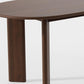 66" Brown Solid Wood Oval Dining Table