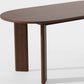 66" Brown Solid Wood Oval Dining Table