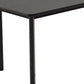 66" Black Solid Wood Dining Table