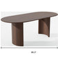 66" Brown Solid Wood Double Pedestal Base Oval Dining Table