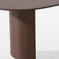 66" Brown Solid Wood Double Pedestal Base Oval Dining Table