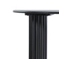 66" Black Solid Wood Double Pedestal Base Oval Dining Table