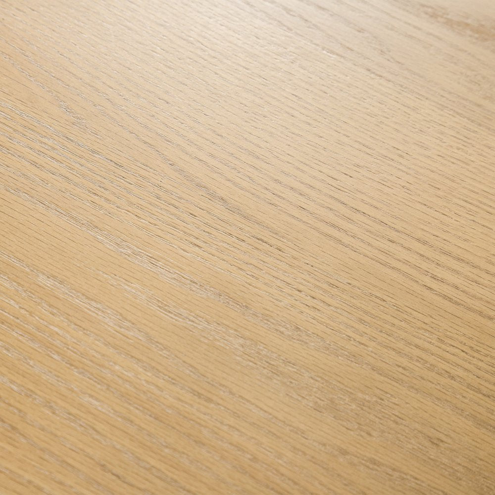 66" Natural Solid Wood Double Pedestal Base Oval Dining Table