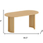 66" Natural Solid Wood Double Pedestal Base Oval Dining Table