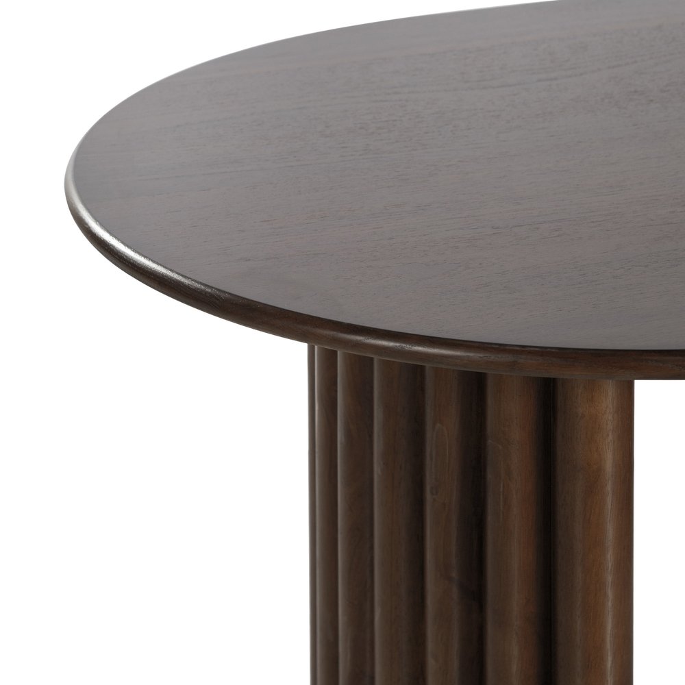 78" Brown Solid Wood Double Pedestal Base Oval Dining Table