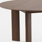 59" Brown Solid Wood Round Top Dining Table