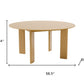 59" Natural Solid Wood Round Top Dining Table