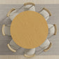 59" Natural Solid Wood Round Top Dining Table
