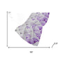50" X 70" Purple And Ivory Coastal Seashell Polyester Woven Plush Throw Blanket