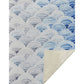 50" X 70" Blue And Ivory Coastal Seashell Microfiber Plush Throw Blanket