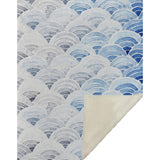 50" X 70" Blue And Ivory Microfiber Coastal Seashell Plush Throw Blanket