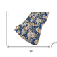 50" X 70" Blue Brown And Ivory Animal Print Polyester Woven Plush Throw Blanket