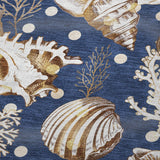 50" X 70" Blue Brown And Ivory Animal Print Polyester Woven Plush Throw Blanket