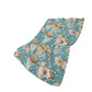 50" X 70" Aqua Brown And Ivory Animal Print Polyester Woven Plush Throw Blanket