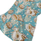 50" X 70" Aqua Brown And Ivory Animal Print Polyester Woven Plush Throw Blanket