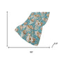 50" X 70" Aqua Brown And Ivory Animal Print Polyester Woven Plush Throw Blanket